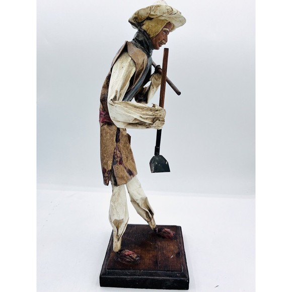 Vintage Set Of 2 Papier-Mâché Paper Mexican Men Dolls 12" ea. Handmade In Mexico - Picture 6 of 13